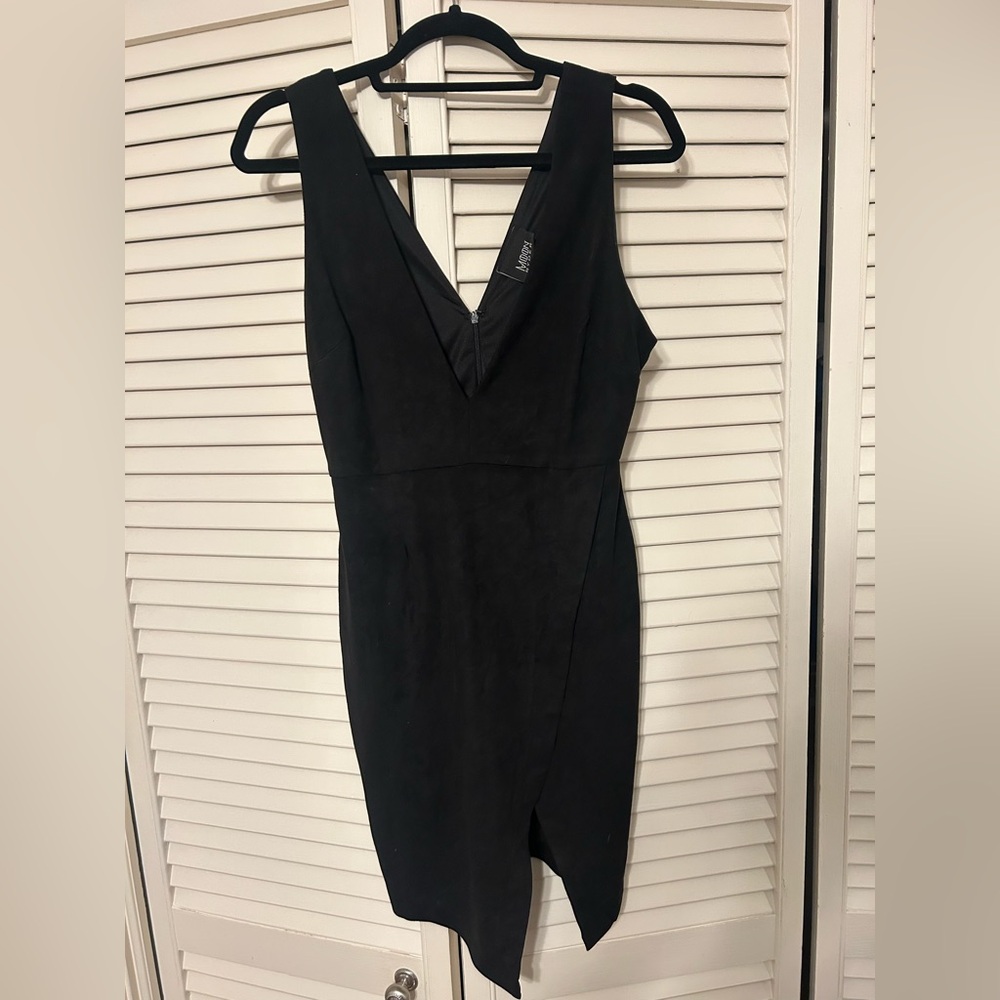 Moon Ryder black velvet cocktail dress